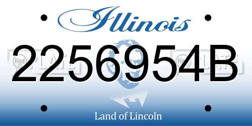 2256954B Illinois License Plate