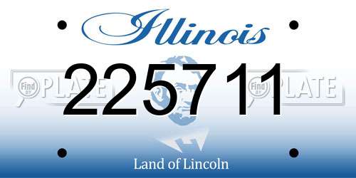 225711 Illinois License Plate