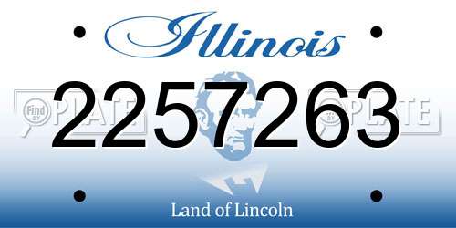 2257263 Illinois License Plate