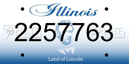 2257763 Illinois License Plate