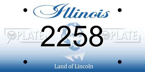 2258 Illinois License Plate