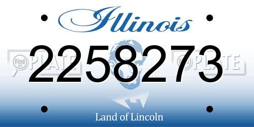 2258273 Illinois License Plate