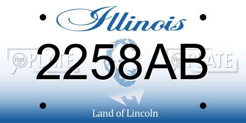2258AB Illinois License Plate