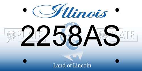2258AS Illinois License Plate