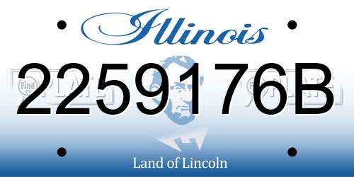 2259176B Illinois License Plate