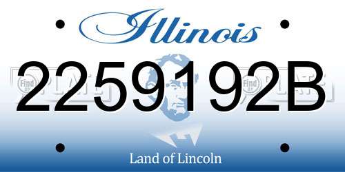 2259192B Illinois License Plate