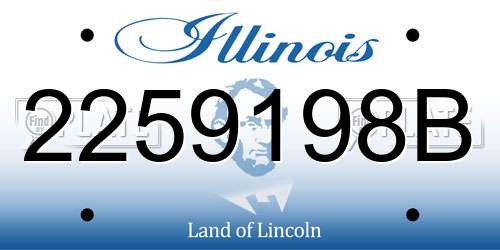 2259198B Illinois License Plate