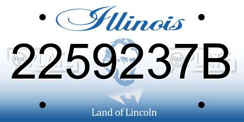2259237B Illinois License Plate