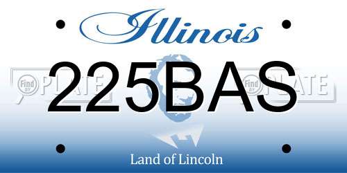 225BAS Illinois License Plate