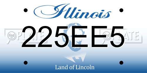 225EE5 Illinois License Plate