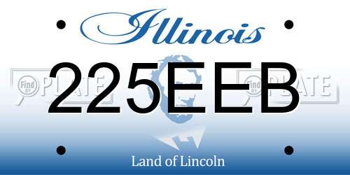 225EEB Illinois License Plate