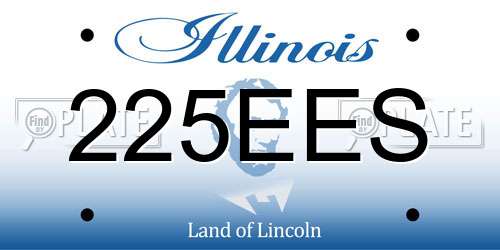 225EES Illinois License Plate