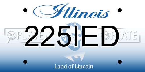 225IED Illinois License Plate
