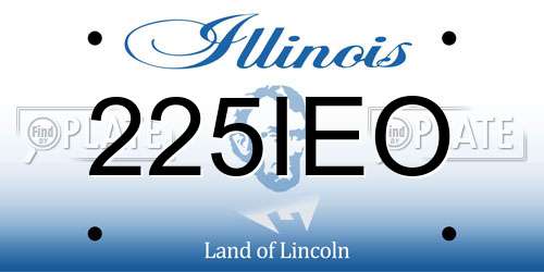 225IEO Illinois License Plate