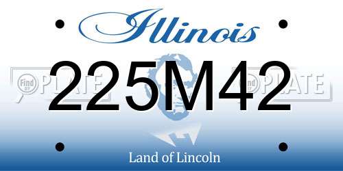 225M42 Illinois License Plate