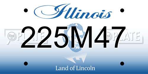 225M47 Illinois License Plate