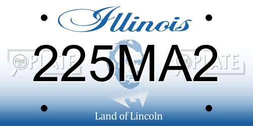 225MA2 Illinois License Plate