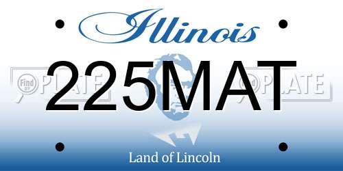 225MAT Illinois License Plate