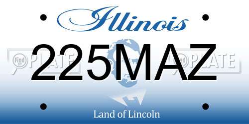 225MAZ Illinois License Plate