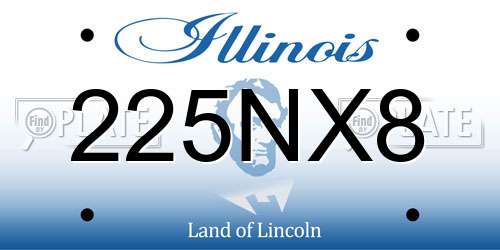 225NX8 Illinois License Plate