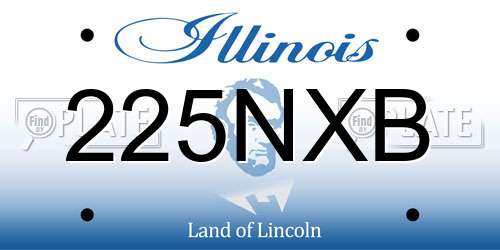 225NXB Illinois License Plate