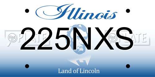 225NXS Illinois License Plate