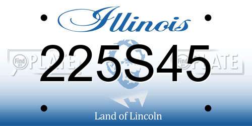 225S45 Illinois License Plate