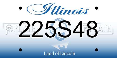 225S48 Illinois License Plate