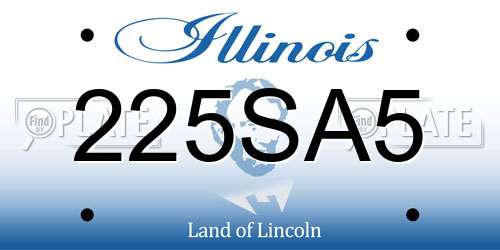 225SA5 Illinois License Plate