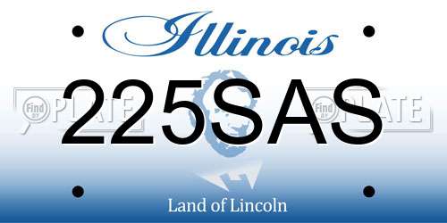 225SAS Illinois License Plate