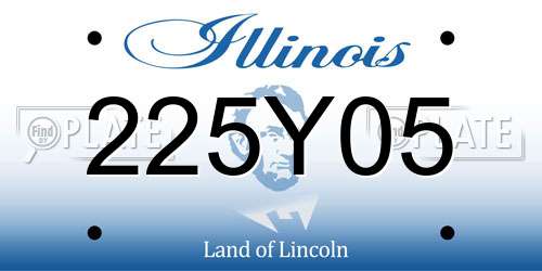 225Y05 Illinois License Plate
