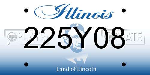 225Y08 Illinois License Plate