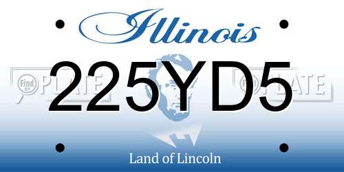 225YD5 Illinois License Plate