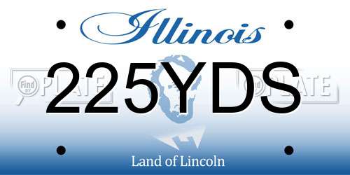 225YDS Illinois License Plate