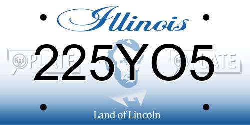 225YO5 Illinois License Plate