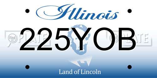 225YOB Illinois License Plate