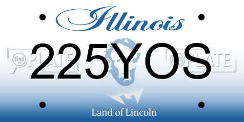 225YOS Illinois License Plate