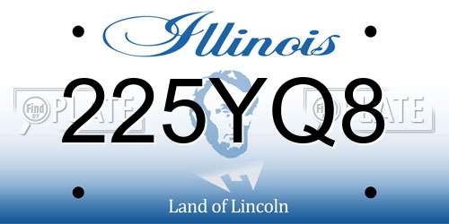 225YQ8 Illinois License Plate