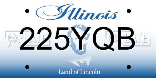 225YQB Illinois License Plate