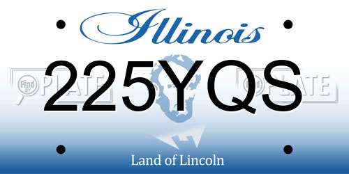 225YQS Illinois License Plate