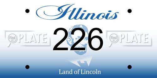 226 Illinois License Plate