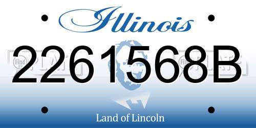 2261568B Illinois License Plate