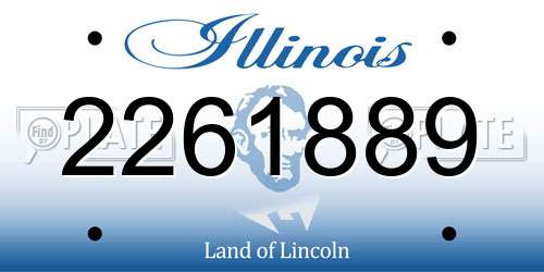 2261889 Illinois License Plate