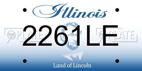 2261LE Illinois License Plate