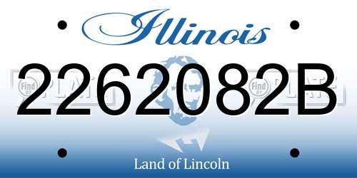 2262082B Illinois License Plate