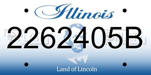 2262405B Illinois License Plate