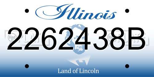 2262438B Illinois License Plate