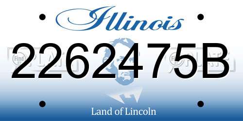2262475B Illinois License Plate