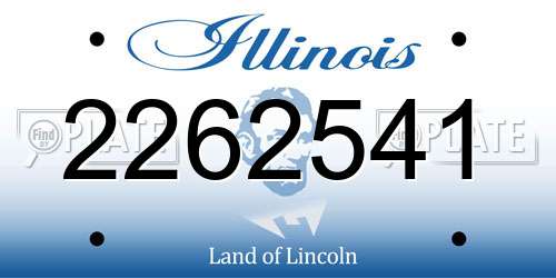 2262541 Illinois License Plate