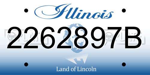 2262897B Illinois License Plate